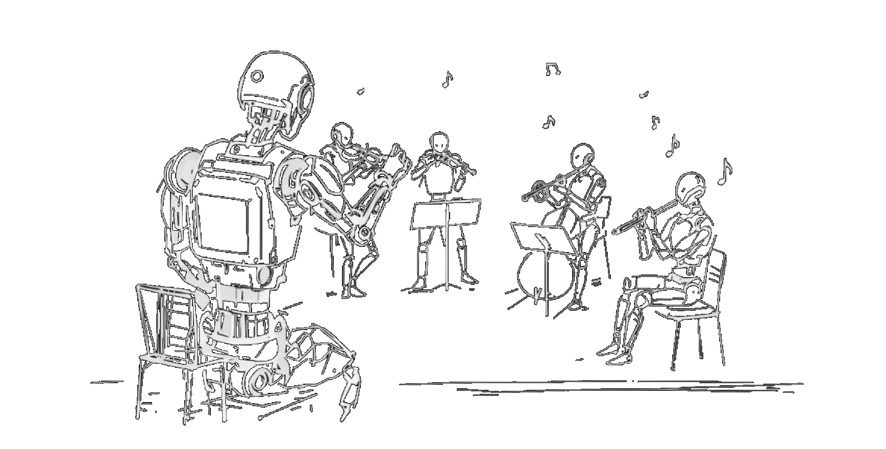 AI agents orchestra animation